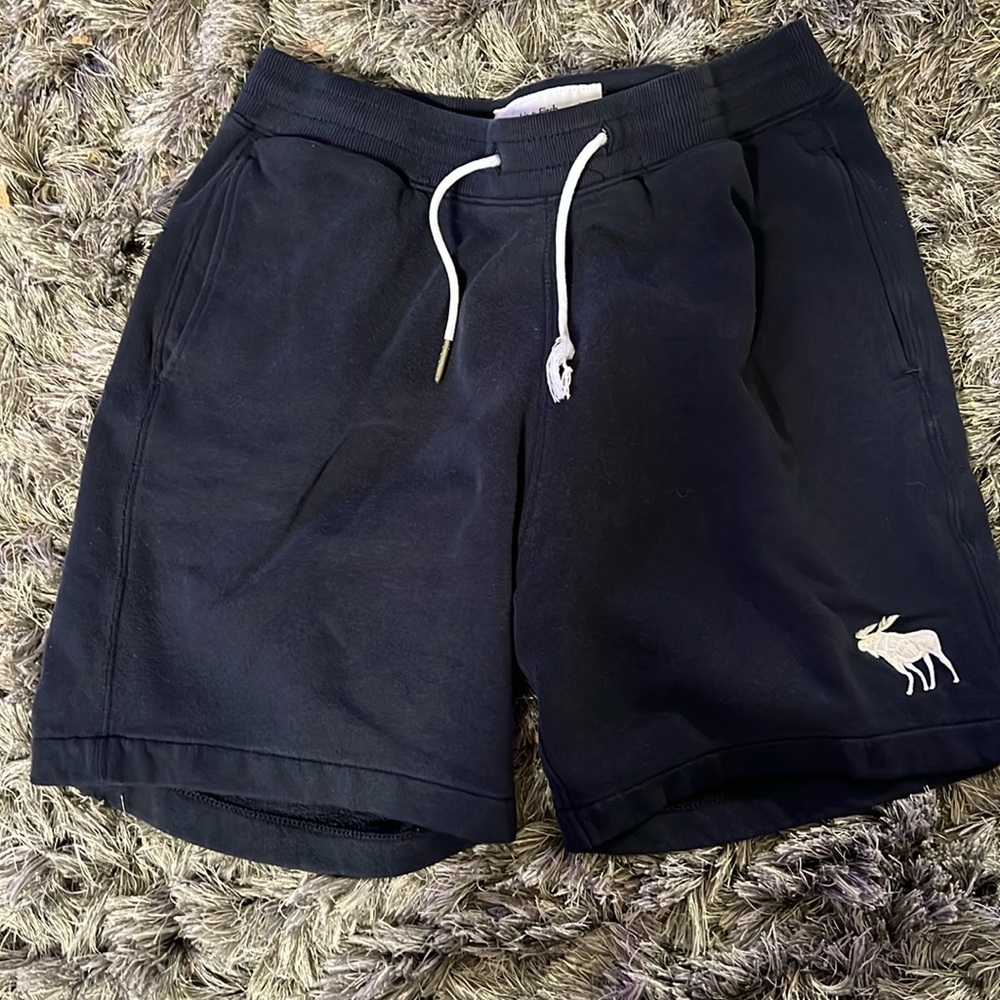 Men’s Abercrombie and Fitch soft A&F fleece navy blue extra small shorts
